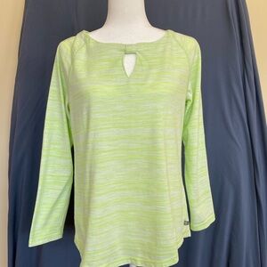 Talbots Light Green Keyhole Top